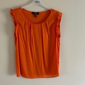 Nissa Sleeveless orange blouse.  Size US 10